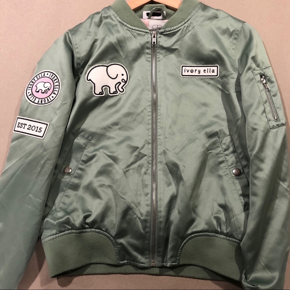 Ivory Ella bomber jacket.